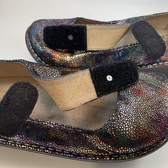 Alegria Paloma Mary Jane Shoes EU41 US 10.511 Rainbow Iridescent Comfort Leather - Picture 14 of 16